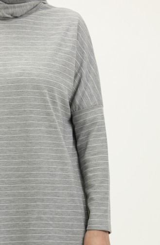 Yarasa Kol Tunik 8668-01 Gri