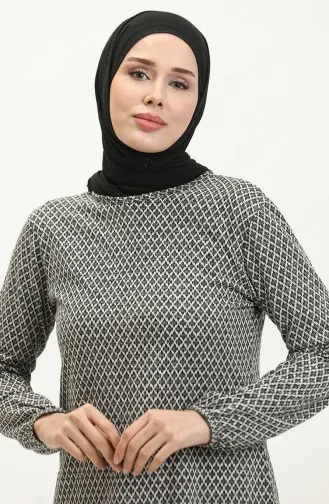 تونيك منقوش موسمي 8669-01 أسود 8669-01