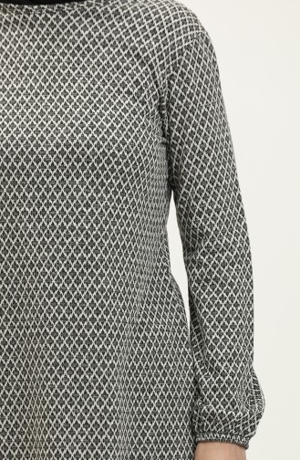 Patterned Seasonal Tunic 8669-01 Black 8669-01
