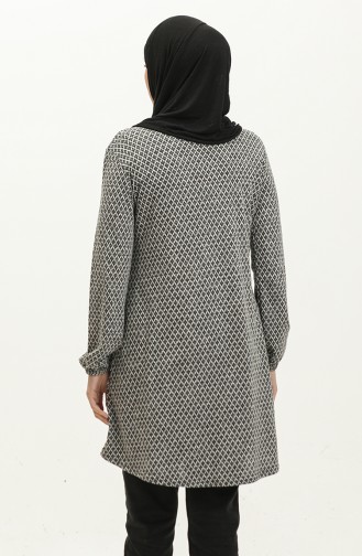 Patterned Seasonal Tunic 8669-01 Black 8669-01