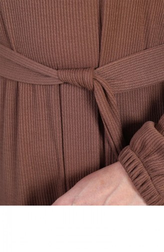 Dames Prachtige Kraag Plus Maat Jurk Hijab Gebreide Jurk 924