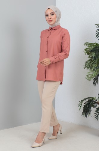 Buttoned Short Shirt 232338-02 Dusty Rose 232338-02