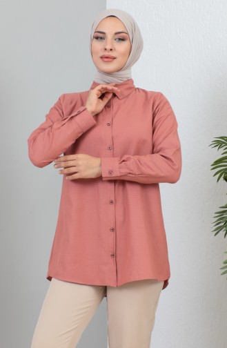 Buttoned Short Shirt 232338-02 Dusty Rose 232338-02