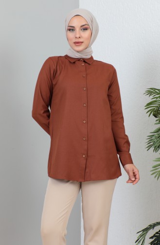 Buttoned Short Shirt 232338-04 Brick Red 232338-04