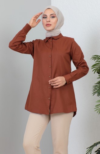 Buttoned Short Shirt 232338-04 Brick Red 232338-04