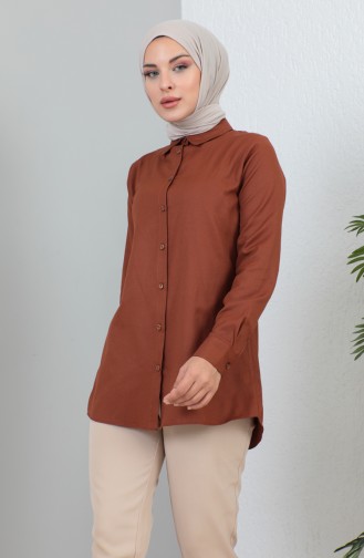 Buttoned Short Shirt 232338-04 Brick Red 232338-04