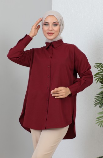 Chemise Boutonnée 232340-01 Rouge Claret 232340-01