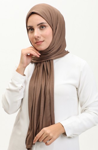 Plain Combed Cotton Shawl 90160-07 Brown 90160-07