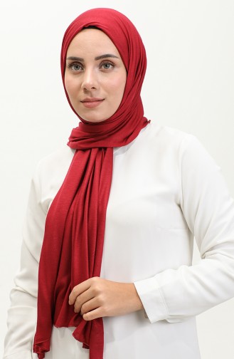 Plain Combed Cotton Shawl 90160-09 Cherry 90160-09