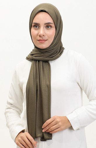 Plain Combed Cotton Shawl 90160-11 Khaki 90160-11