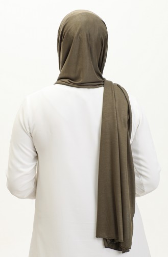 Plain Combed Cotton Shawl 90160-11 Khaki 90160-11