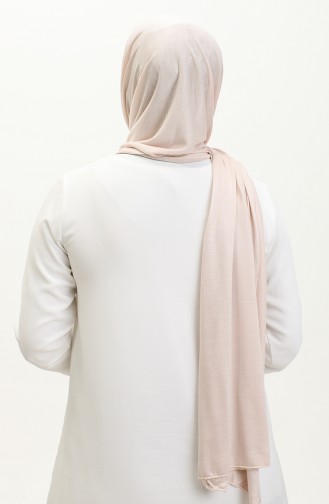 Plain Combed Cotton Shawl 90160-15 Beige 90160-15