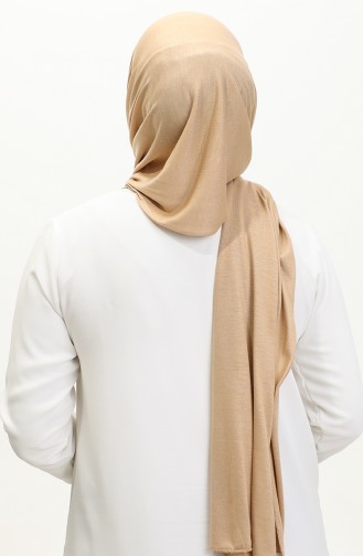 Plain Combed Cotton Shawl 90160-17 Dark Beige 90160-17