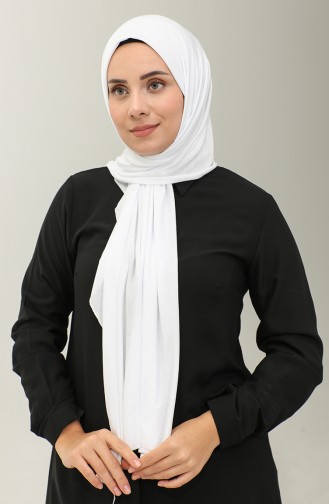 Plain Combed Cotton Shawl 90160-20 white 90160-20