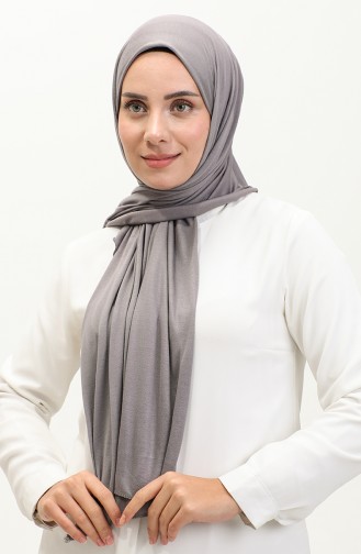 Plain Combed Cotton Shawl 90160-21 Smoke Gray 90160-21