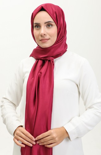 Tasseled Taffeta Shawl 1267-04 Dark Pink 1267-04