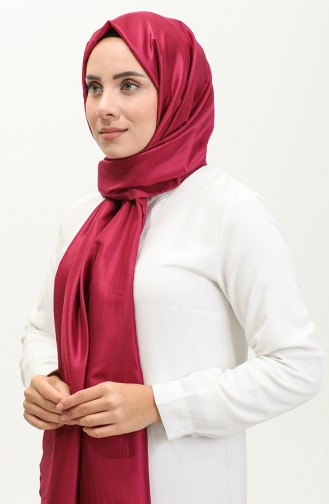 Tasseled Taffeta Shawl 1267-04 Dark Pink 1267-04