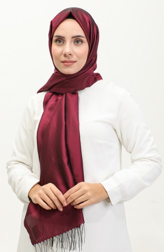 Tasseled Taffeta Shawl 1267-06 Dark Plum 1267-06