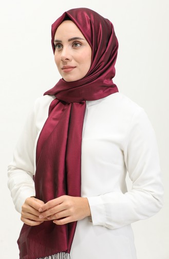 Tasseled Taffeta Shawl 1267-06 Dark Plum 1267-06