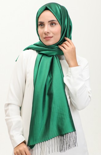 Tassel Taffeta Shawl 1267-12 Green 1267-12