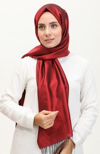 Tassel Taffeta Shawl 1267-14 Red 1267-14