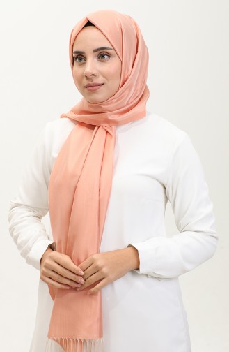 Tasseled Taffeta Shawl 1267-20 Yavruağzı Cream 1267-20