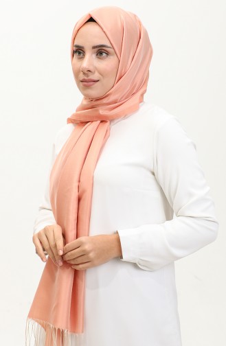 Tasseled Taffeta Shawl 1267-20 Yavruağzı Cream 1267-20