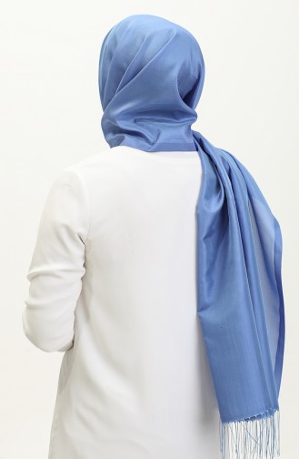 Tasseled Taffeta Shawl 1267-32 Blue 1267-32