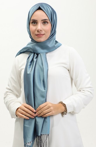 Tasseled Taffeta Shawl 1267-34 Light Blue 1267-34