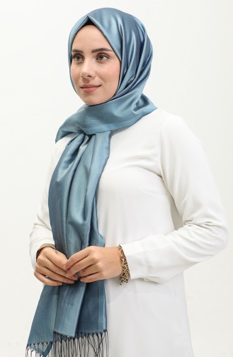 Tasseled Taffeta Shawl 1267-34 Light Blue 1267-34