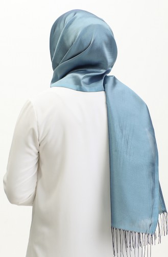 Tasseled Taffeta Shawl 1267-34 Light Blue 1267-34