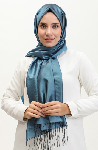 Tassel Taffeta Shawl 1267-35 Turquoise 1267-35