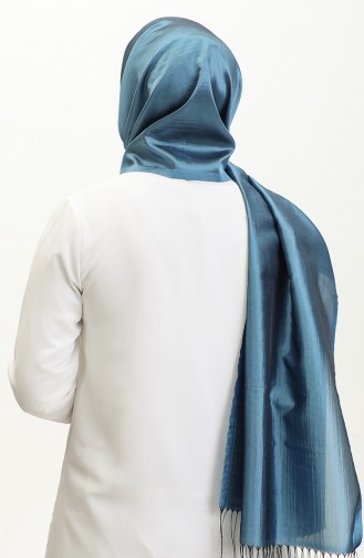 Tassel Taffeta Shawl 1267-35 Turquoise 1267-35