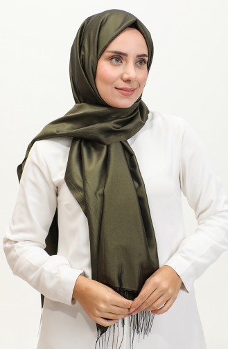 Tasseled Taffeta Shawl 1267-41 Khaki 1267-41