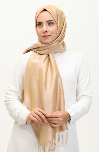 Tassel Taffeta Shawl 1267-54 Beige 1267-54