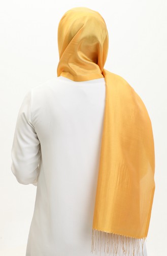 Taffeta Sjaal Met Kwastjes 1267-58 Donker Goud 1267-58