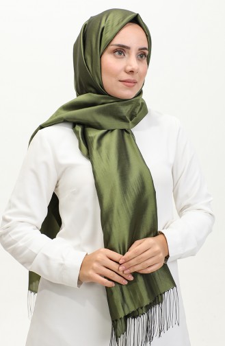 Tassel Taffeta Shawl 1267-63 Grass Green 1267-63