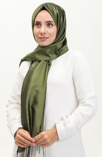 Tassel Taffeta Shawl 1267-63 Grass Green 1267-63