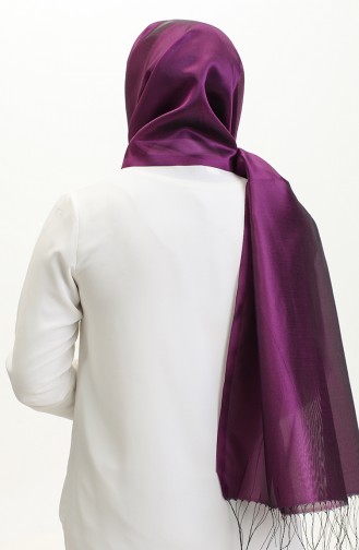 Tasseled Taffeta Shawl 1267-64 Purple 1267-64