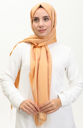 Tassel Taffeta Shawl 1267-72 Melon Cream 1267-72