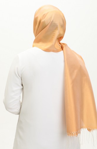 Tassel Taffeta Shawl 1267-72 Melon Cream 1267-72