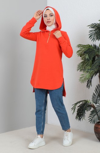 سويت شيرت بقبعة 1990-02 برتقالي 1990-02