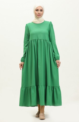 Terikoton-jurk 1895-03 Groen 1895-03