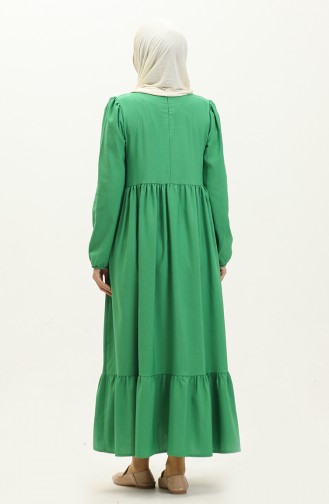 فستان قطن تيري 1895-03 أخضر 1895-03