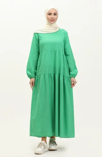 Robe Lin Coton 1896-02 Vert 1896-02