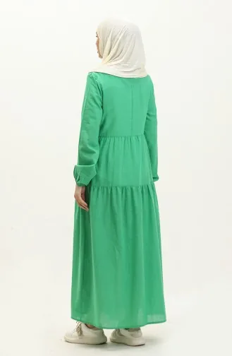 Robe Lin Coton 1896-02 Vert 1896-02