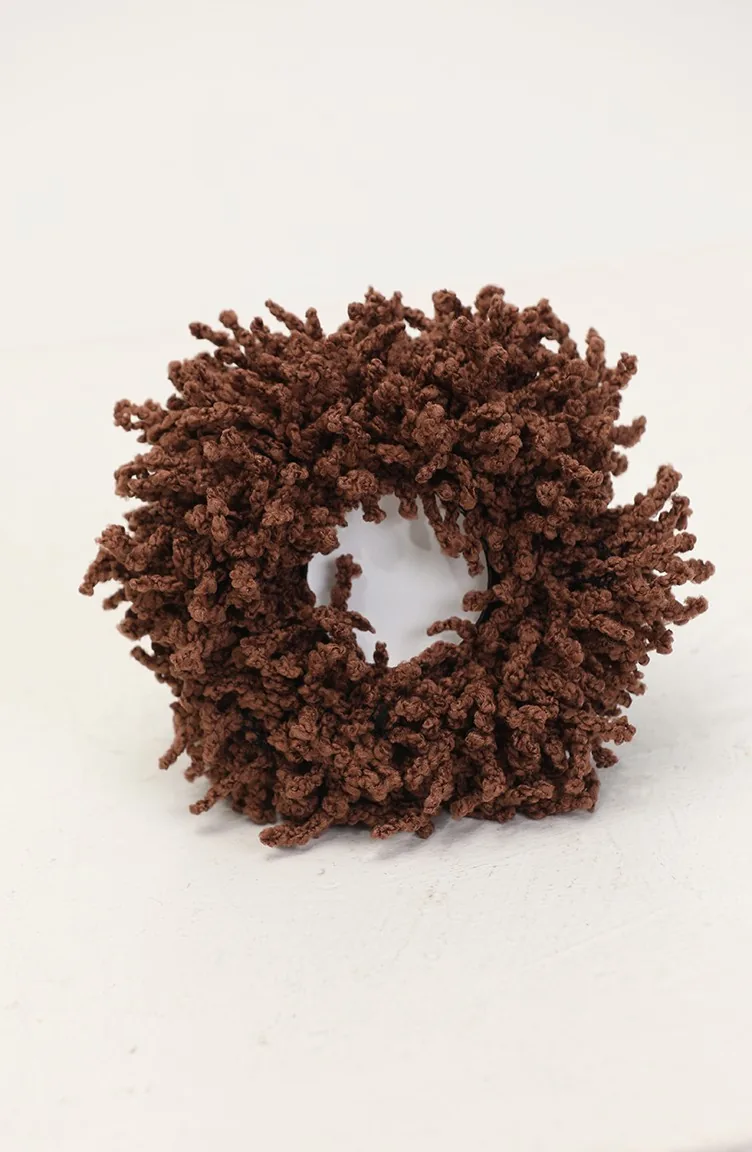 Mohair Bun Buckle Prs1-04 Brown 1-04