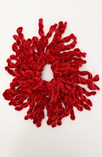 Boucle Chignon Velours PRS2-07 Rouge 2-07