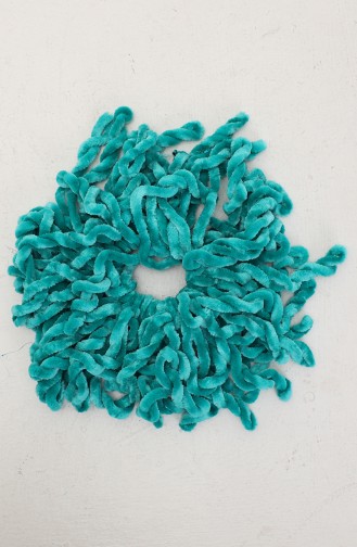 Boucle Chignon Velours PRS2-11 Bleu Pétrole 2-11