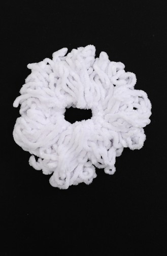 Samt-Dutt-Schnalle PRS2-12 Weiß 2-12